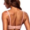 Lace Underwire Bra Womens Sheer Satin Demi Cup Comfort-2