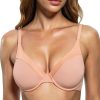 Lace Underwire Bra Womens Sheer Satin Demi Cup Comfort-0
