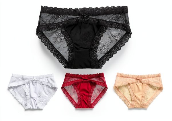 LEVAO Womens Cheeky Panties 6 Pack Lace Underwear Assorted-5