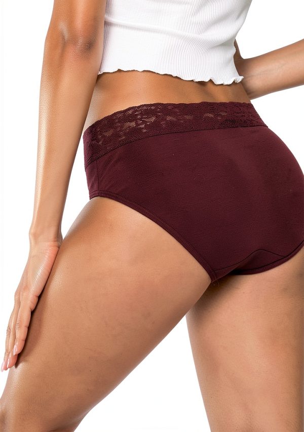 Brand Womens Cotton Lace Panties No Show Underwear-3