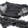 LEVAO Womens Black Lace Bikini Panties 4 Pack Cheeky-3