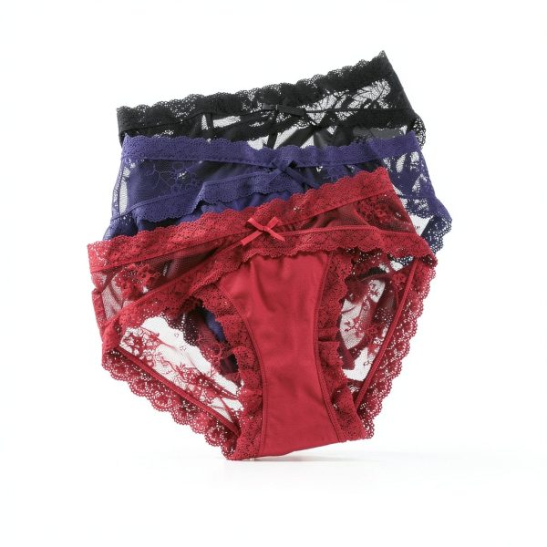 LEVAO Womens Cheeky Panties Lace Underwear 3 Pack-4