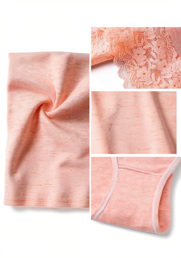 Womens Cotton Lace Panties No Show Underwear Comfort Fit-5