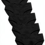 Womens Cotton Lace Panties No Show Underwear Comfort Fit-0