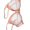 Lace Underwire Bra Womens Sheer Satin Demi Cup Comfort-5