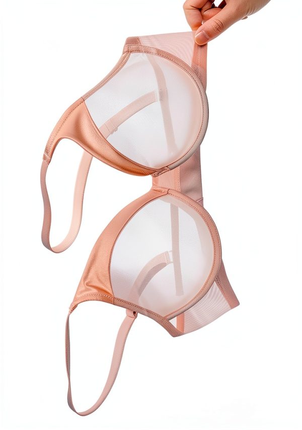 Lace Underwire Bra Womens Sheer Satin Demi Cup Comfort-5