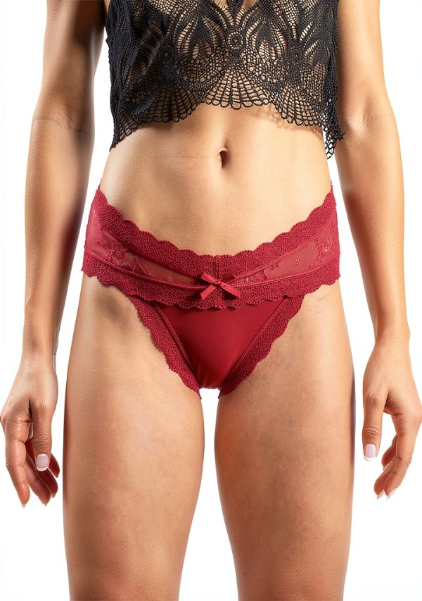 LEVAO Womens Cheeky Panties Lace Underwear 3 Pack-1