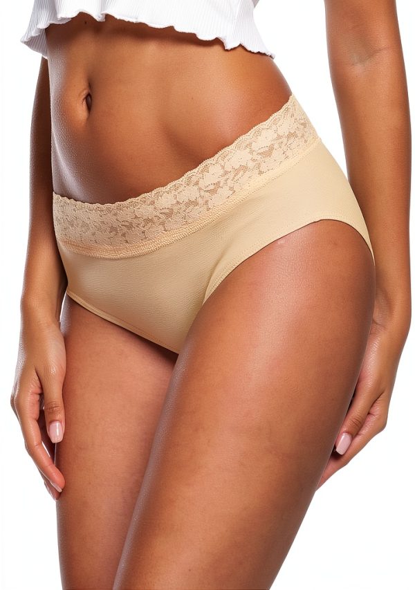 Womens Cotton Lace Panties No Show Lines Comfort Fit-3