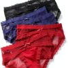 LEVAO Womens Lace Panties Cheeky Underwear 6 Pack Colors-4