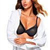 Lace Underwire Bra Womens Sheer Satin Demi Cup Comfort-4