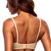 Lace Underwire Bra Womens Sheer Satin Demi Cup Support-4
