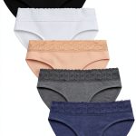 Womens Cotton Lace Panties No Show Lines Comfort Fit-0