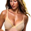 Lace Underwire Bra Womens Sheer Satin Demi Cup Support-3