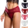 LEVAO Womens Cheeky Panties 6 Pack Lace Underwear Assorted-0