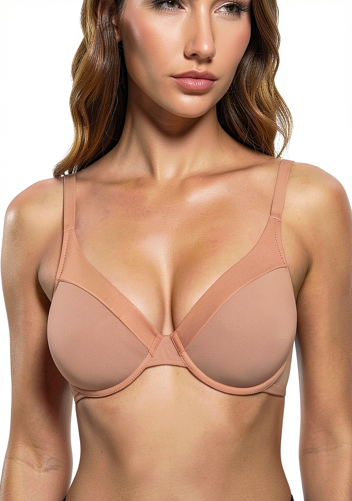 Sheer lace bra with underwire and convertible straps in multiple colors