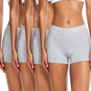 Wirarpa Cotton Boyshorts Womens Underwear Mid High Waist-0