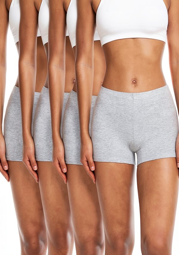 Wirarpa Cotton Boyshorts Womens Underwear Mid High Waist-0