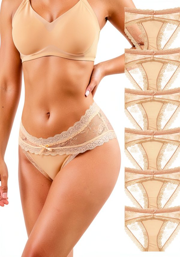 LEVAO Womens Cheeky Panties 6 Pack Soft Comfort Fit-0